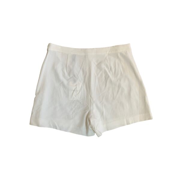 Theory High Waist Ivory White Shorts Voyage Crepe Size 10 ~ NET - Picture 3 of 6
